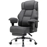 GTPLAYER Fauteuil gaming , fauteuil de bureau large en tissu haut de gamme, fauteuil PC ergonomique, fauteuil de bureau réglable et pivotant avec repose-pieds,