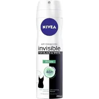 Nivea BLACK &amp; WHITE INVISIBLE ACTIVE déodorant vaporisateur 200 ml