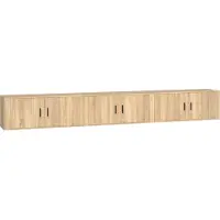 vidaXL Armoires TV murales 3 pièces chêne Sonoma 100x34,5x40 cm
