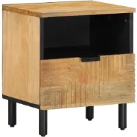 vidaXL Table de chevet marron 40x33x46 cm bois de manguier solide