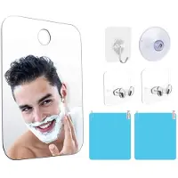 INF Miroir de douche à suspendre avec crochet, film antibuée
