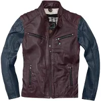 Black-Cafe London Firenze veste en cuir, rouge/bleu, 58