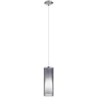 Eglo 90304 Pinto Noir Lampe à suspendre Ø 11cm noir-transparent blanc nickel mat