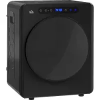 HOMCOM www linge à évacuation compact, sèche-linge électrique 1000 W 3 Kg avec 6 modes de séchage, cuve en acier inoxydable, charge frontale, minuterie, pour appartement, maison, camping-cars, noir