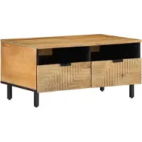 vidaXL Table basse marron 80x54x40 cm bois massif mangue