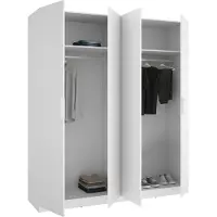 Dmora Armoire Holder - Grande, 51x204h cm Blanc, 2 Étagères