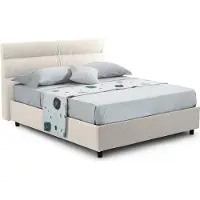Dmora Brinzio - Lit 140x190, Beige, Matelas Inclus Italy