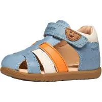 Geox Sandale Cuir Macchia B254VA - Bleu Ciel - Orange