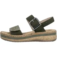 Rieker Sandales 'Rimo-Sandalen aus Leder mit Keilabsatz' vert