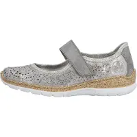 Rieker Ballerine à Scratches - Metallic