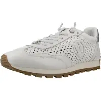 Carmela pour femme. 16311301-BLANCO Baskets en cuir 163113 blanc (38), Plat, Lacets, Casuel
