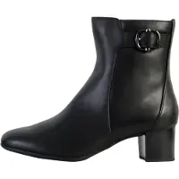Clarks Bottine à Talons Cuir Linnae Up - Noir