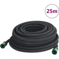 Syfax Tuyau d'arrosage de jardin noir 0,6" 25 m caoutchouc