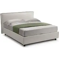 Dmora Bubbio - Lit double, beige, déhoussable, fabriqué en Italie