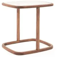 AEA Table d'appoint moderne carrée Salon Table en verre de luxe