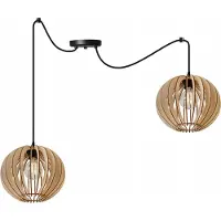 Light11 HOME Suspension moderne en bois avec éclairage LED