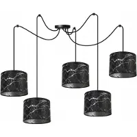 Light11 HOME Suspension Spider argentée – Lampe suspendue avec abat-jour Plafonnier Design moderne