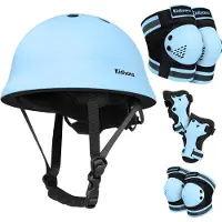 Kidiyana casque enfant XS (48-54 cm) + équipement de protection - S - Blue Bundle - Amazon