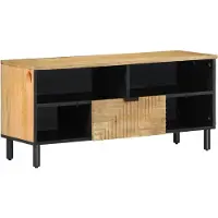 vidaXL Armoire TV brune 100x33x46 cm bois massif mangue