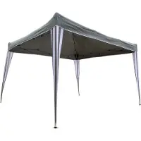 4IQ Pavillon pliable Tente de jardin 2,5x2,5m Gris Pavillon