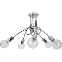 Light11 HOME Suspension industrielle chromée style Edison – Lampe suspendue moderne