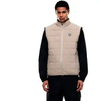 EA7 pour homme. 7M001512_AF21509 Gilet Premium Shield beige (XS), Casuel, Polyester