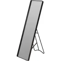 Koopman Miroir sur pied, 30,5 x 113 cm - noir