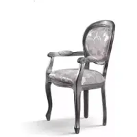 AEA Esszimmerstuhl Stuhl Esszimmer Luxus Sitzer Stühle Holz Stoff Silber