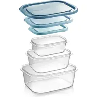 Tescoma Boites Plastique Lot De 3 (0l5+1l+2l) -