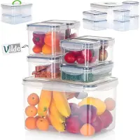 B2X Boîtes alimentaires avec couvercle et joint, 7 pièces.