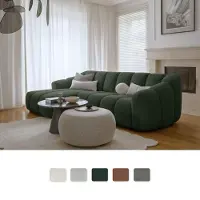 Miuform Shell - S Canapé accoudoir GAUCHE - 255x165 cm - Vert foncé- Canapé modulable Canapé
