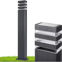 MasterLed Lampe d'extérieur GU10 IP44 Borne lumineuse 80 cm Anthracite Lampe de jardin en aluminium pour allées et cours