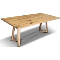 Casa Padrino Table de salle à manger en bois massif au look rustique authentique - Toutes les couleurs et tailles - Meubles de salle à manger en bois massif