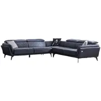 AEA Robustes Graues Stoffsofa Designer L-Form Sofa Wohnzimmer Polster Couch