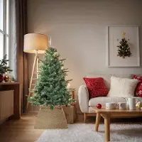 Prolenta Maison Exclusive - Col de Noël en fibres de palmier, couleur marron, dimensions : 70 x 70 x 28 cm