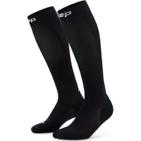 Cep Core Run Socks Tall 5.0, chaussettes de course, femme, noir