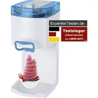 Gino Gelati 4in1 Machine à glace molle Frozen Yogurt Machine à glace Refroidisseur de bouteille bleu