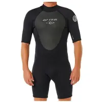 Rip Curl Omega Spring 2/2 Mm Fl Short Sleeve Back Zip Shorty Noir S Homme