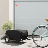 Prolenta Maison Exclusive - Remorque pour vélo, noire, capacité de 30 kg, en fer