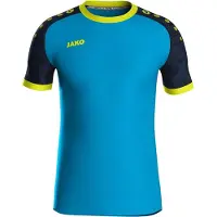 Jako Iconic Maillot manches courtes enfants - Bleu / Marine / Jaune fluo