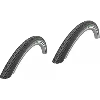 Schwalbe , 2 pneus Road Cruiser HS484, couleur vert, dimensions 28x1,60 (42-622), avec technologie Reflex.