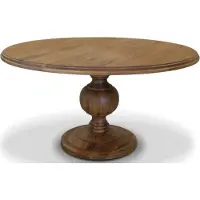 Casa Padrino Table de cuisine en bois massif - Diverses tailles et couleurs - Table de salle à manger ronde en chêne rustique - Meubles de salle à manger
