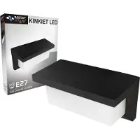 MasterLed Applique murale d'extérieur , style moderne, noir, E27, IP54, en aluminium, rectangulaire, pour façade, terrasse ou entrée