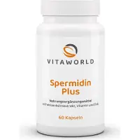 Vita-World GmbH Vitaworld Spermidin Plus | 60 capsules | avec zinc & vitamine B1 | Spermidine à partir d'extrait de germe de blé | végétalien