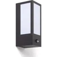 LEDKIA Applique Murale Extérieure Acier Inoxydable Avec Détecteur De Mouvement Gakom Opal Noir