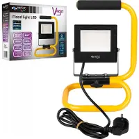 MasterLed Projecteur SMD Vega 30W 4500K blanc neutre - 2400lm, IP65, jaune/noir, 230V - Portable, aluminium & verre trempé pour chantier & atelier