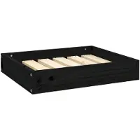 Syfax Lit pour chien noir 51,5x44x9 cm pin massif