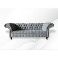 Xl Moebel Gmbh Stoff Sofa Couch Polster Garnitur 3 Sitzer Couchen Sofas Chesterfield Grau Samt