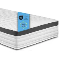 Bodyprotect matelas ergonomique à ressorts 7 zones, 100 x 200 cm, H2, 25 cm, ressorts ensachés, Elite Line
