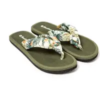 Brasileras Tongs Femme Antidérapantes confortables chaussures de plage/piscine/urbaines vert militaire 37 EU -UBHIS